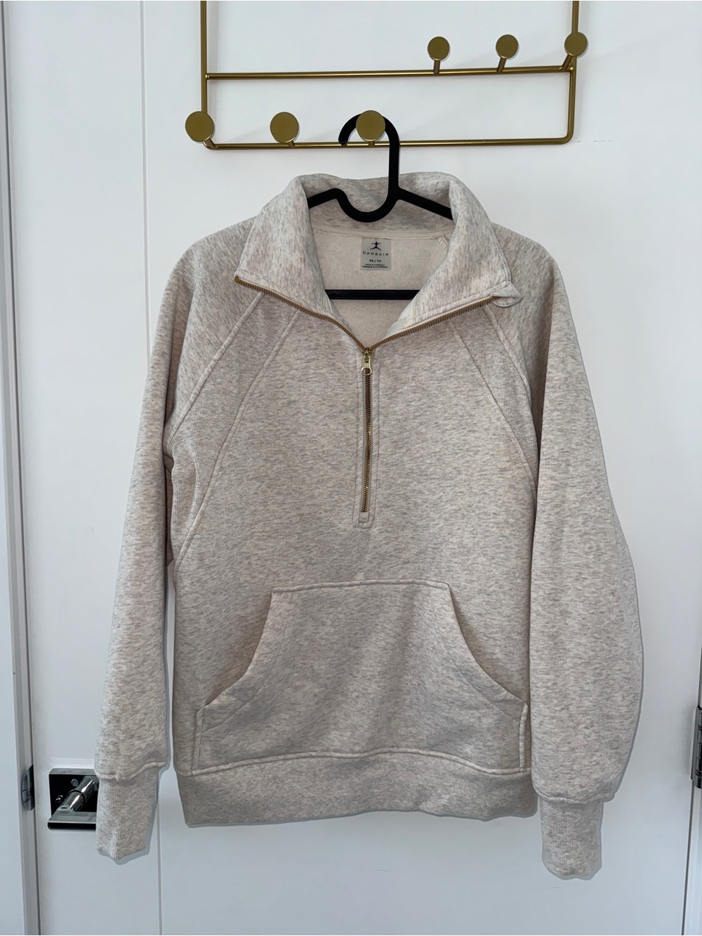 DANSKIN | Half-Zip Funnel Neck Pullover Top